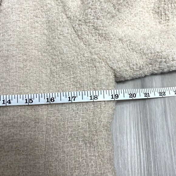 Eileen Fisher Jacket Women’s S Wheat Airy Boucle Italian Wool Shawl Collar Long - Picture 9 of 10